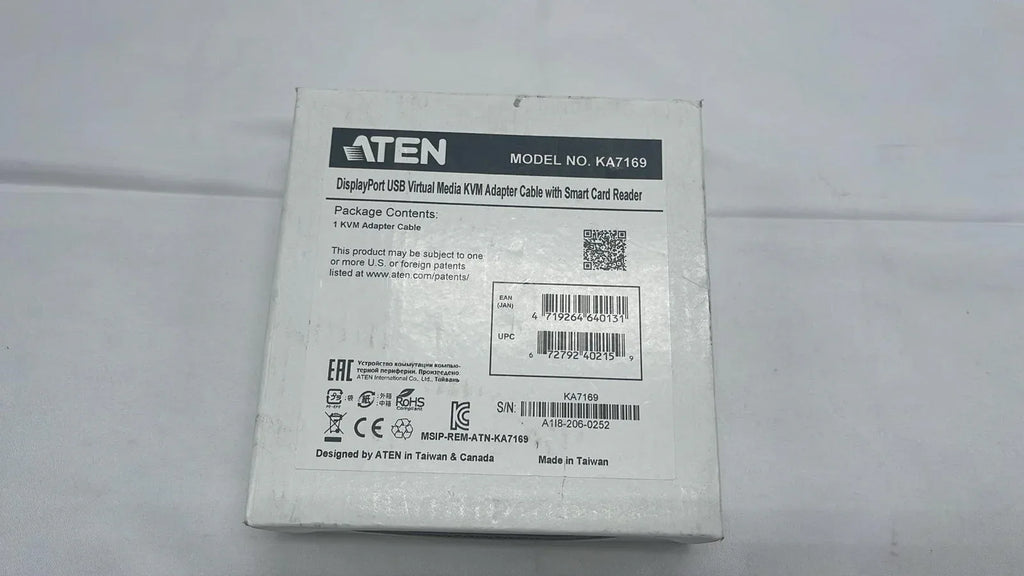 ATEN DisplayPort USB KVM Adapter with Integrated Smart Card Reader - ZYYKZ Test Equipment