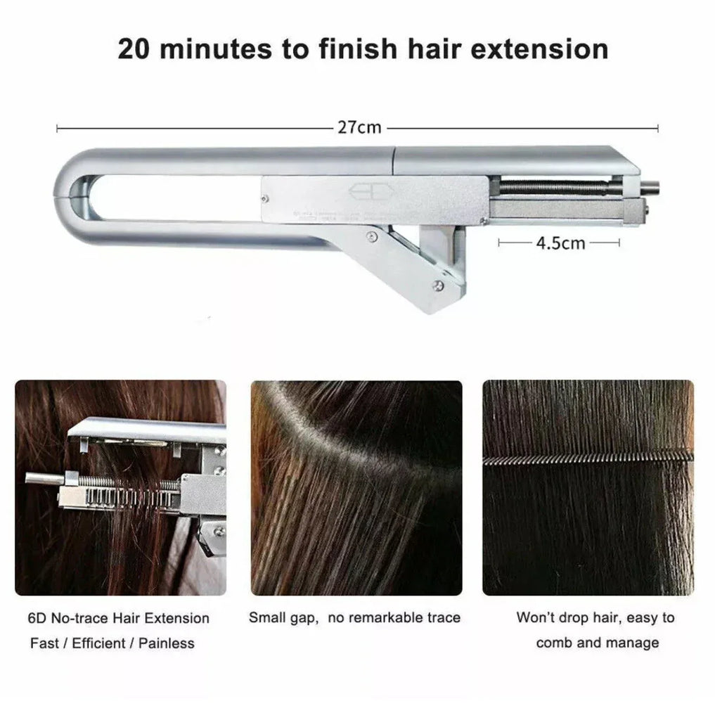 6D Salon Fusion Hair Extension Connector & Human Hair Extension Kit - ZYYKZ Test Equipment