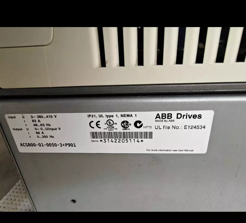 ABB ACS800-01-0050-3+p901 Industrial AC Drive Controller - ZYYKZ Test Equipment