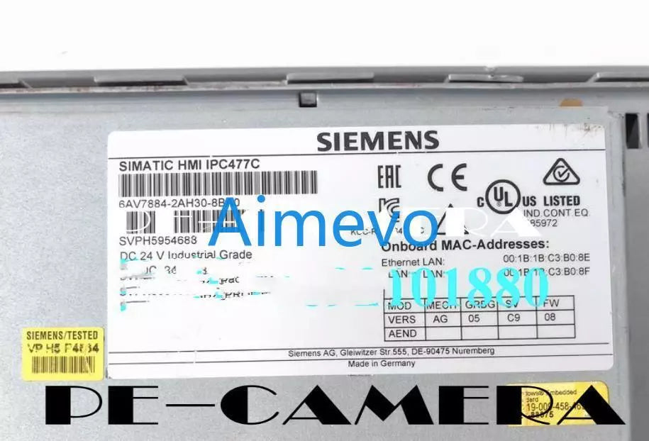 Siemens 6AV7884-2AH30-8BA0 HMI Touch Panel