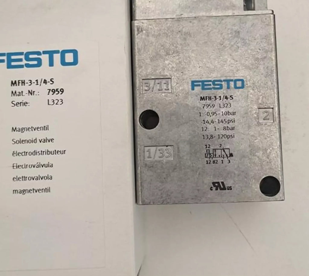 Festo MFH-3-1/4-S 7959 Industrial Solenoid Valve – High Performance - ZYYKZ Test Equipment