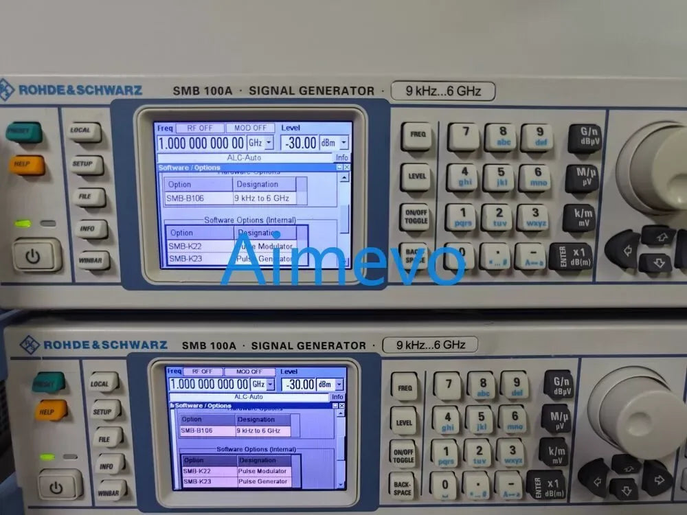 Rohde & Schwarz SMB100A RF Signal Generator, 9 kHz to 6 GHz - ZYYKZ Test Equipment