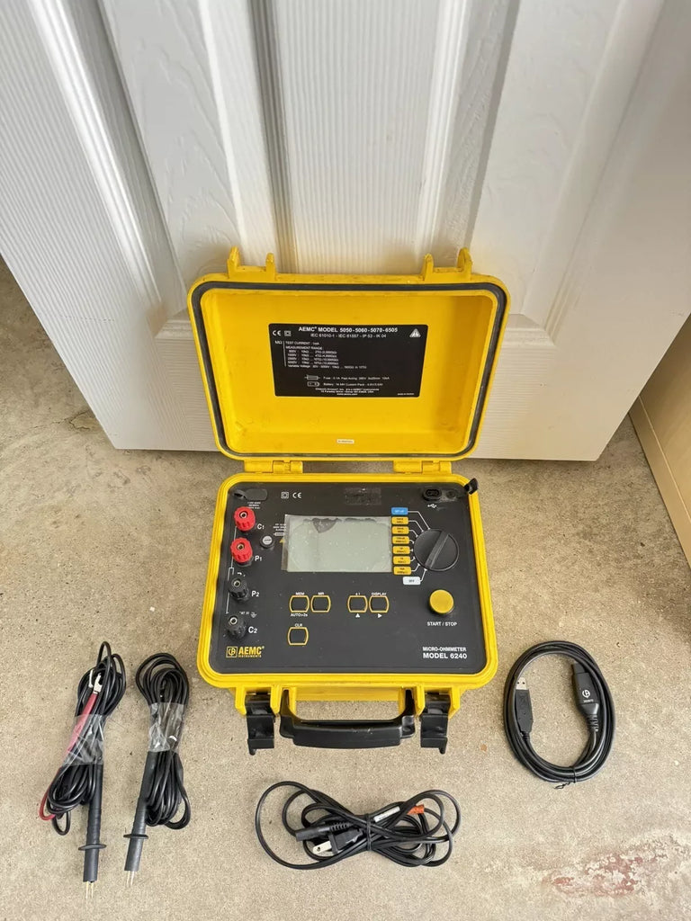 AEMC Instruments Model 6240 Micro-Ohmmeter 110-230V 50/60Hz 80VA - ZYYKZ Test Equipment