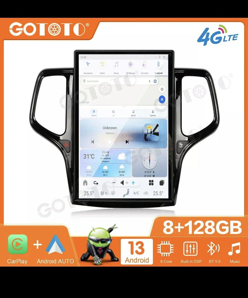 Jeep Grand Cherokee 2014-2019 Tesla Style Android 2Din Car Stereo Receiver - ZYYKZ Test Equipment