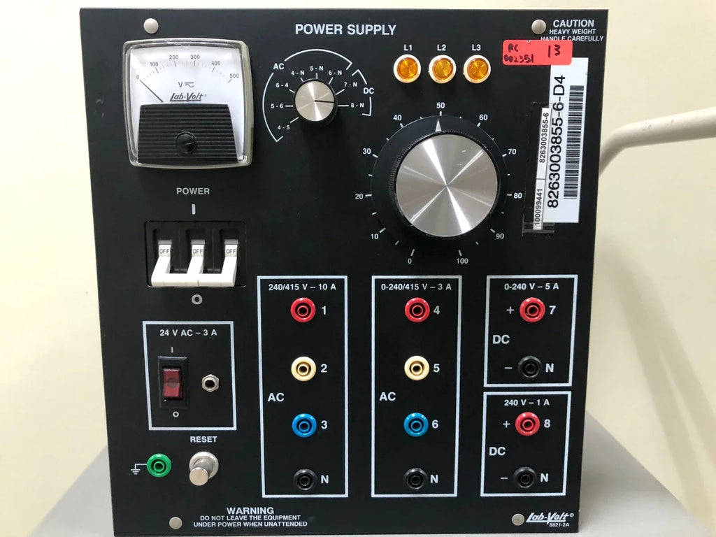 Lab Volt 8821-2A AC/DC Adjustable Power Supply 0-30V 0-3A - ZYYKZ Test Equipment