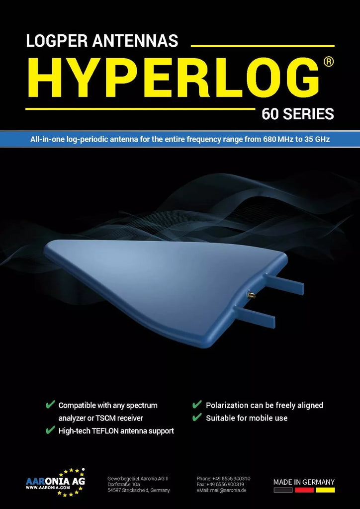 Aaronia HyperLOG 6080 Directional Logarithmic Antenna 680MHz-35GHz