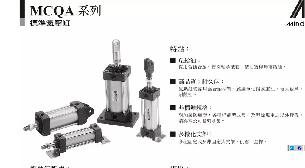 PISCO MCQA-11-125-50-TC Cylinder - New