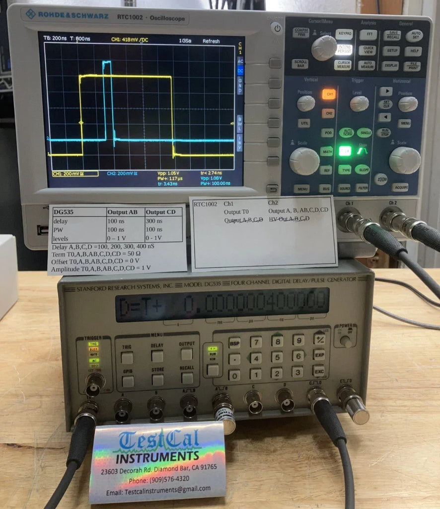 Stanford Research DG535 High-Precision Digital Delay and Pulse Generator with Calibration Data - ZYYKZ Test Equipment