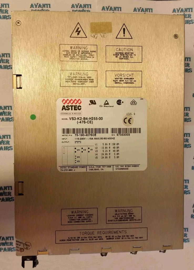 Used VS3-K2-B4-H255-00 Test Unit - 100% Functional - H595AA DX
