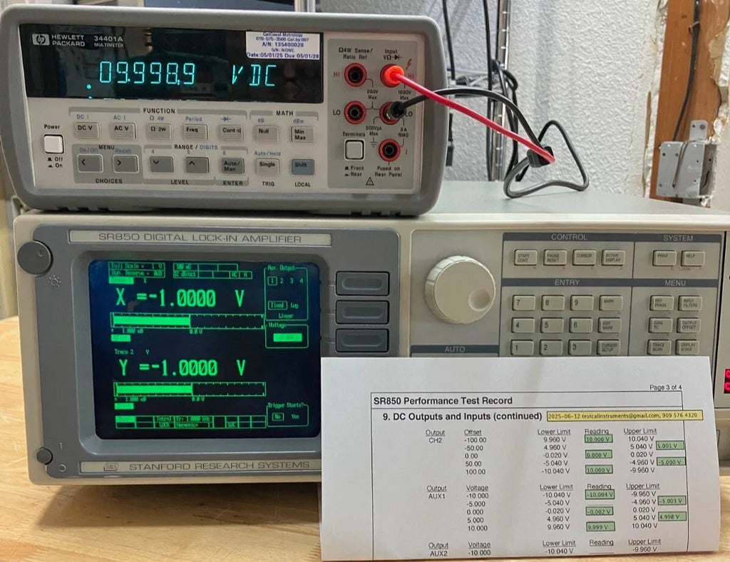 Stanford Research Systems SR850 DSP Lock-In Amplifier - Calibrated, High Precision - ZYYKZ Test Equipment