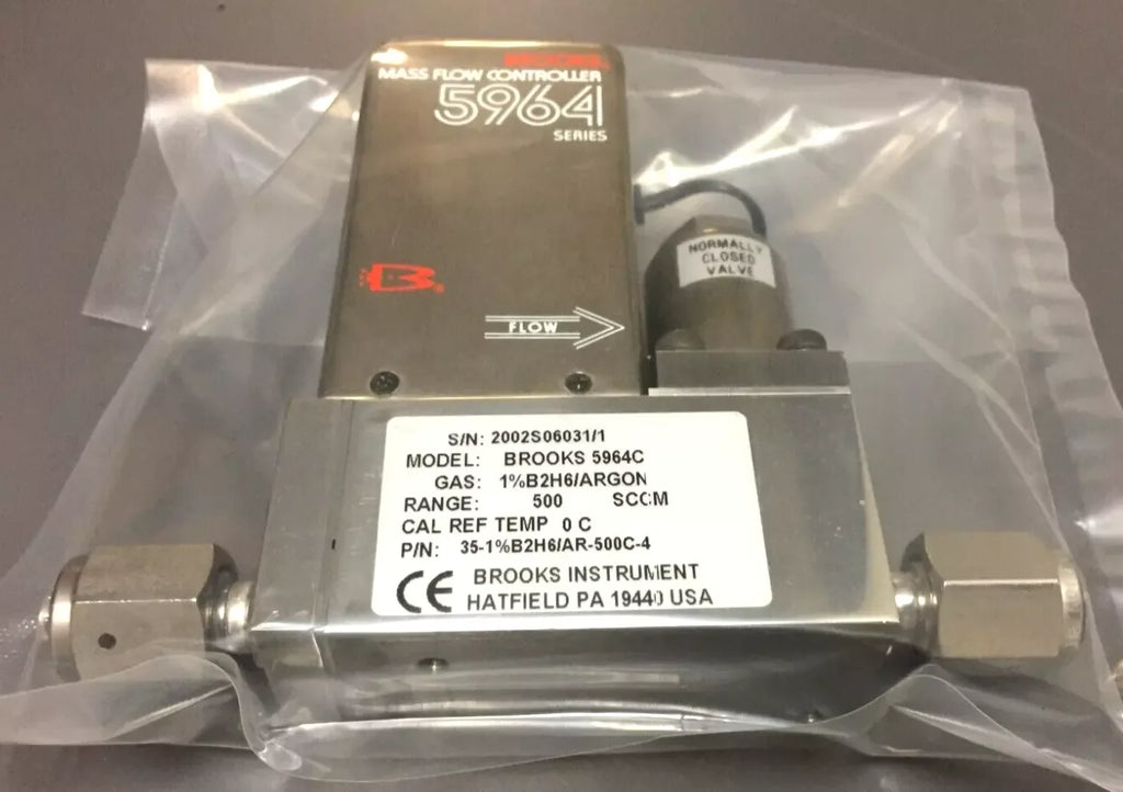 Brooks Instruments Books-5964C Mass Flow Controller, Model 35-1%B2H6/AR-500C-4 - ZYYKZ Test Equipment