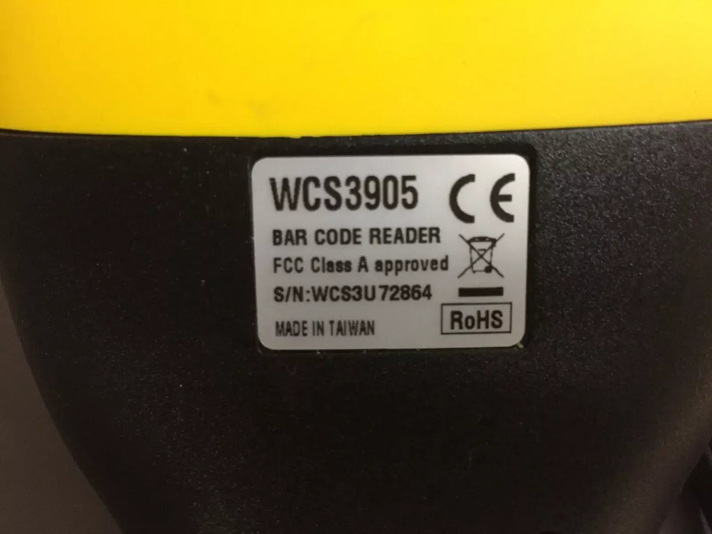 WASP WCS3905 USB Barcode Reader Scanner - High-Speed 1D Barcode Scanner - ZYYKZ Test Equipment