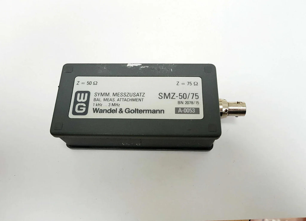 WG SMZ-50/75 Balanced to Unbalanced BNC Adapter - ZYYKZ Test Equipment