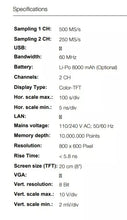 Load image into Gallery viewer, Peaktech P1240 Digital Storage Oscilloscope - 60MHz, 2 Channels, 500 MSa/s