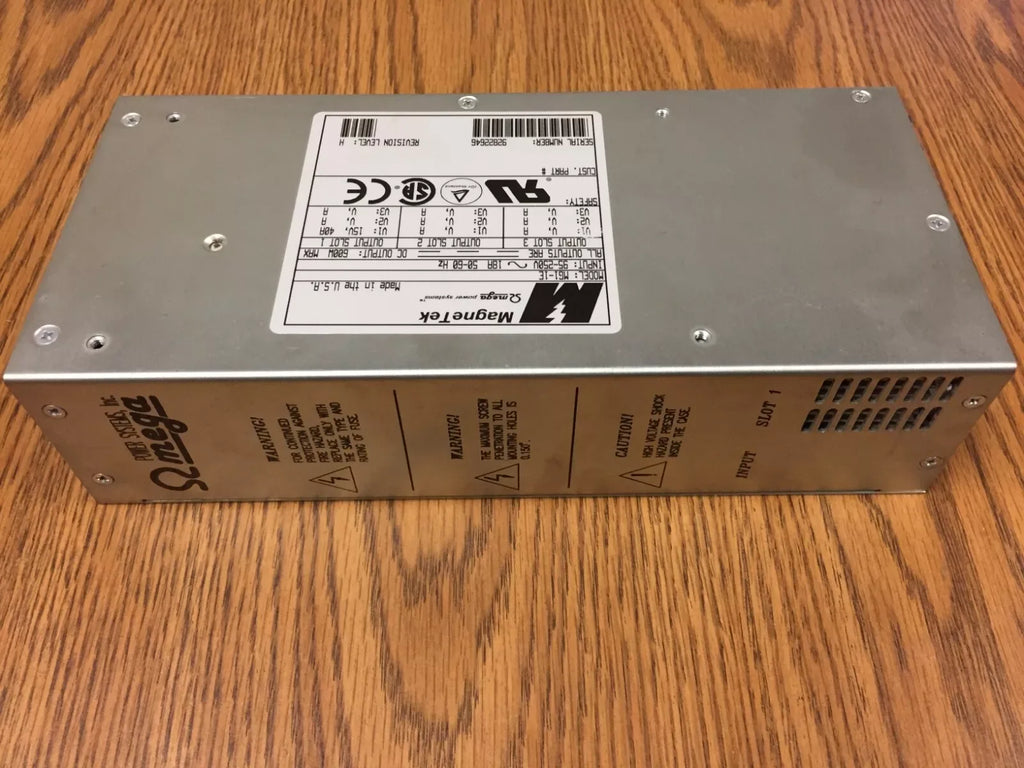 MagneTek MG1-1E AC/DC Power Supply 15V 40A, 95-250V AC Input - ZYYKZ Test Equipment