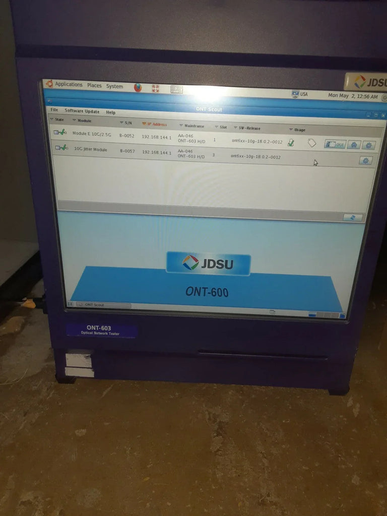 JDSU ONT-603 Optical Network Tester 10 Gb/s Dual-Rate - ZYYKZ Test Equipment