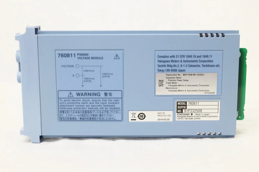 Yokogawa 760811 Voltage Input Module for PX8000 Data Acquisition System - ZYYKZ Test Equipment