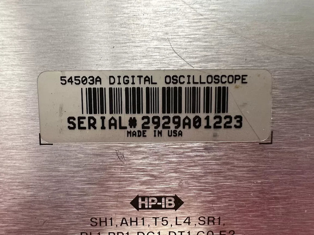 Agilent 54503A Digitizing Oscilloscope 500 MHz, 2 Channels - ZYYKZ Test Equipment