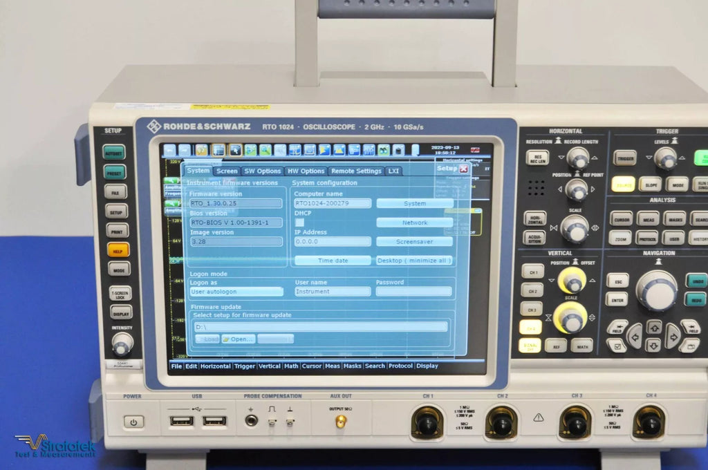 Rohde & Schwarz RTO1024 2GHz 10GS/s 4-Channel Oscilloscope - NIST Calibrated
