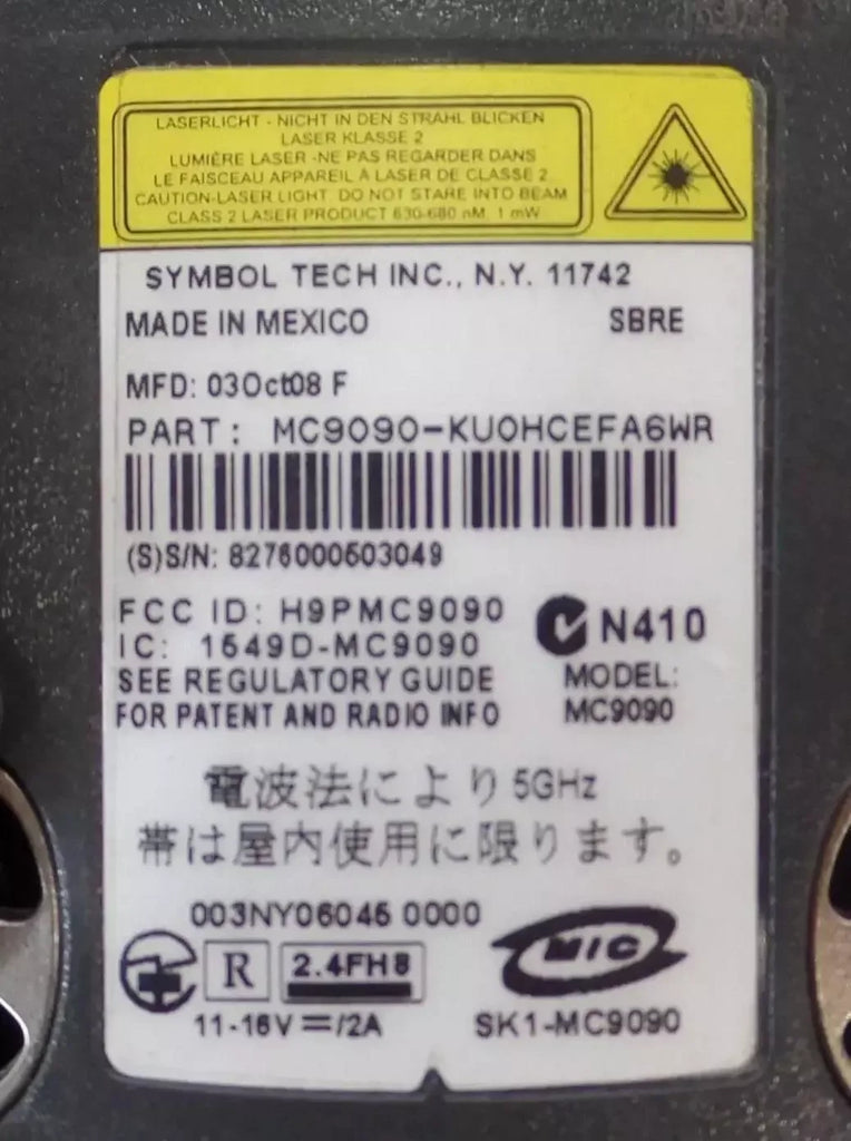 Motorola MC9090-KUOHCEFA6WR High-Performance Industrial Barcode Scanner - ZYYKZ Test Equipment