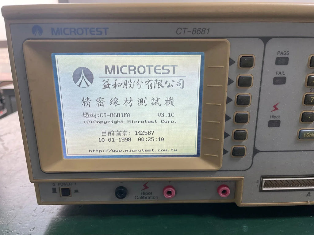 Microtest CT-8681 Advanced Cable Harness Tester with Continuity and Insulation Testing - ZYYKZ Test Equipment