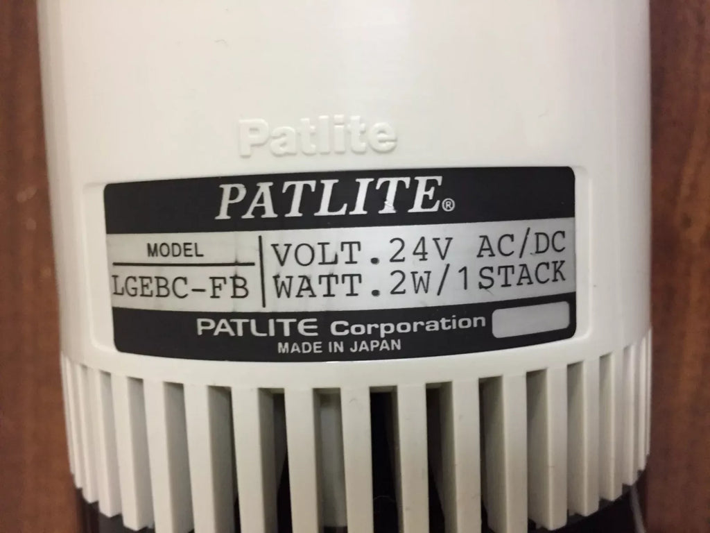 Patlite LGEBC-FB 24V 2W Flashing Signal Tower Light with Audible Alarm & 1m Pole - ZYYKZ Test Equipment