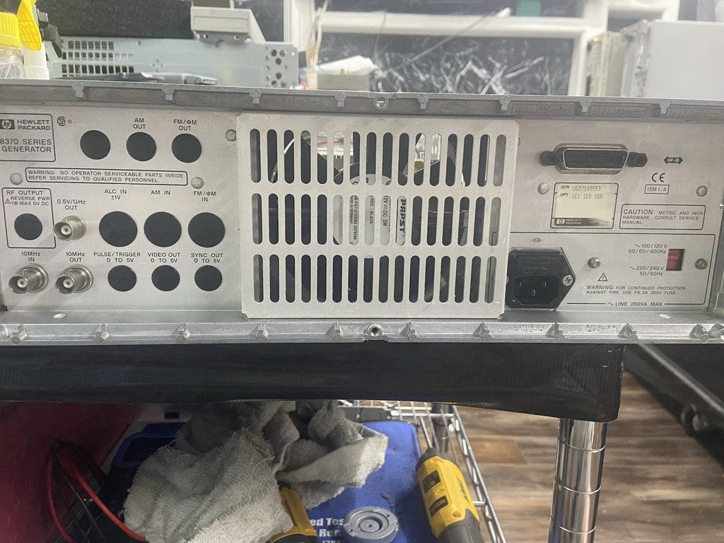 Agilent HP 83712B Signal Generator 0.01-20 GHz with Calibration & Options 1e1, 1e5, 1e8 Attenuator - ZYYKZ Test Equipment