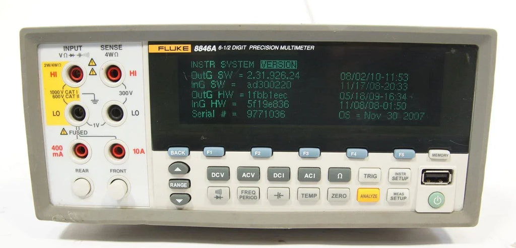 Fluke 8846A 6.5-Digit Precision Digital Multimeter - ZYYKZ Test Equipment