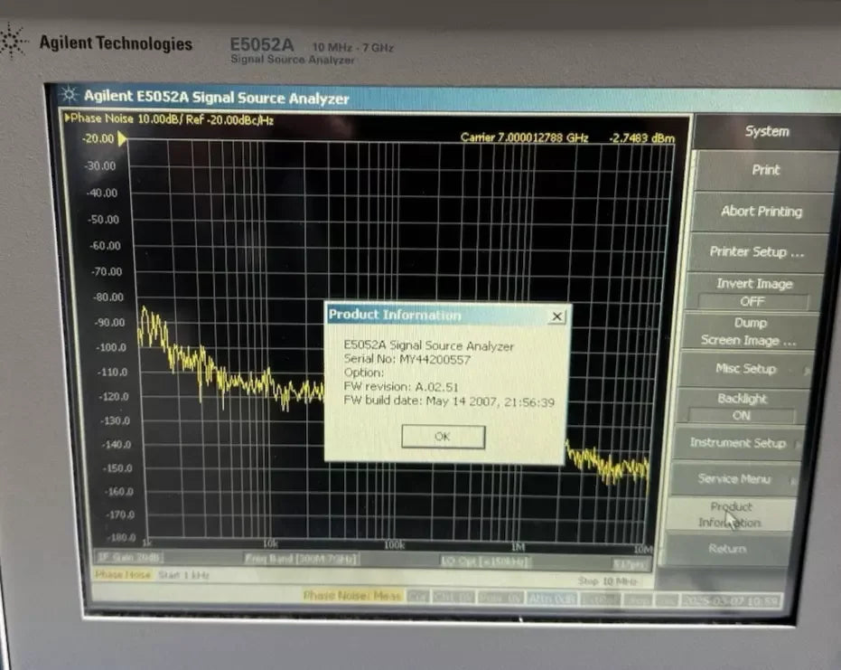 Keysight E5052A MXA Signal Source Analyzer, 10 Hz – 7 GHz - ZYYKZ Test Equipment