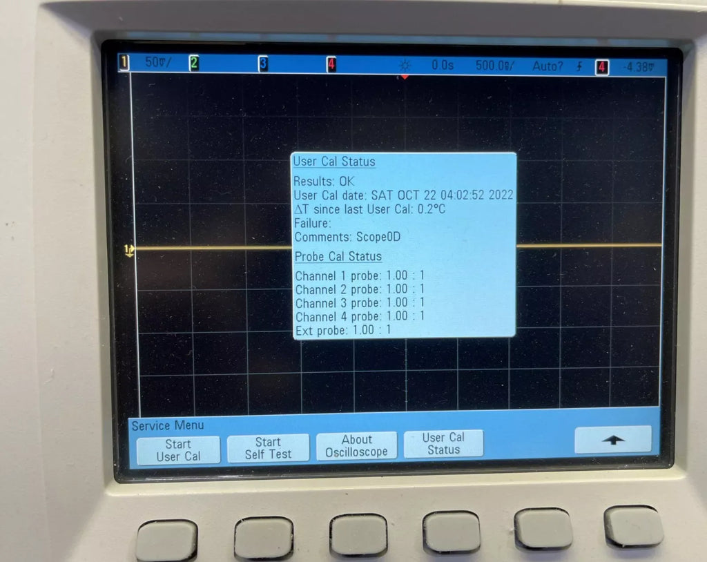 Keysight Agilent DSO6054A 4-Channel 500MHz Digital Storage Oscilloscope with 8M Memory - ZYYKZ Test Equipment