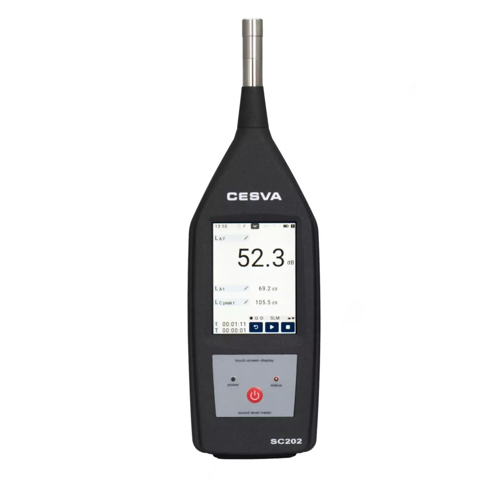 CESVA SC202 Class 2 Sound Level Meter - 30.5 dB to 140 dB