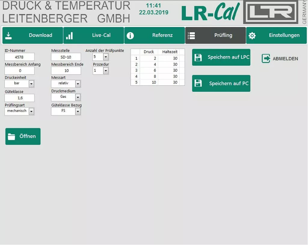 LR-Cal PK-LPC300 Pressure Process Calibrator Calibration Kit - 580PSI ±0.025% Accuracy