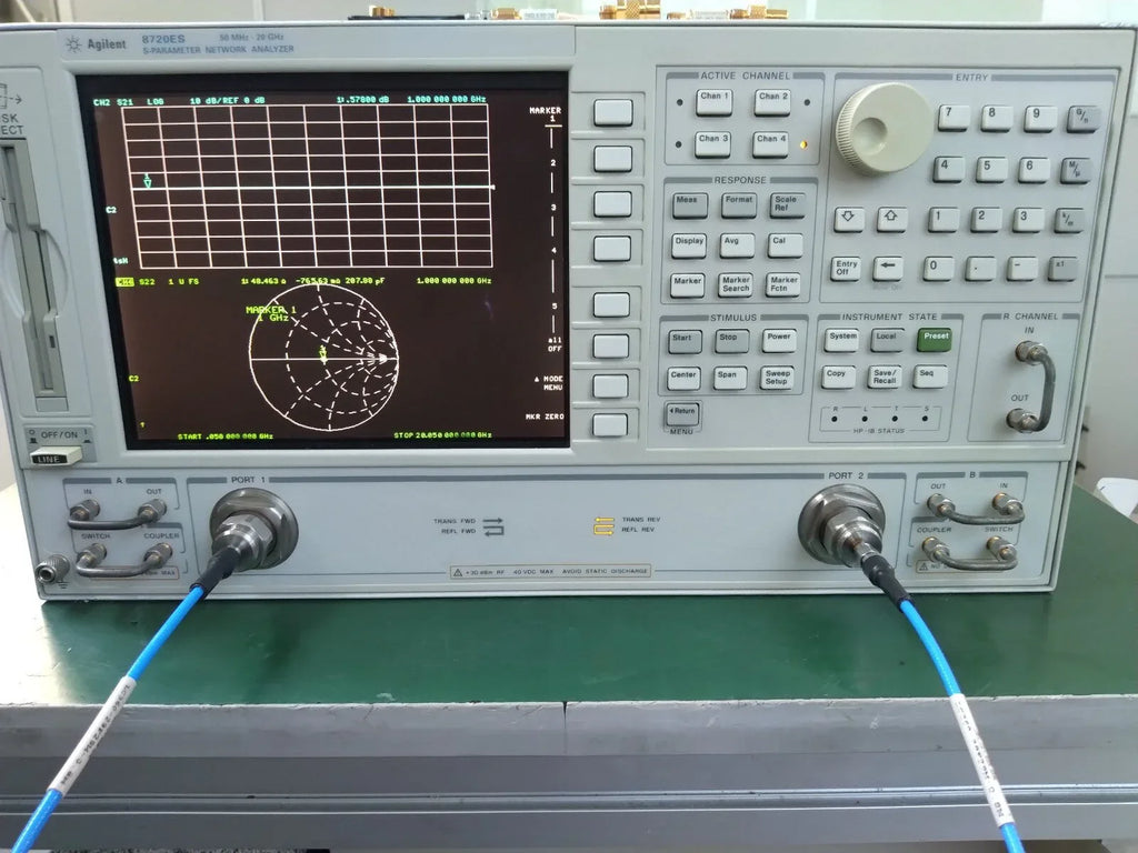 Agilent 8720ES Network Analyzer - 50 MHz to 20 GHz with Options 1D5, 010, 085, 089 - ZYYKZ Test Equipment