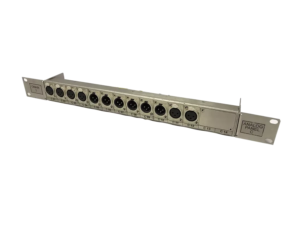 1RU XLR Patchbay with 6 Neutrik Male and 6 Neutrik Female Connectors - ZYYKZ Test Equipment