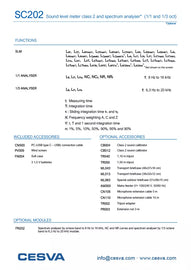 CESVA SC202 Class 2 Sound Level Meter - 30.5 dB to 140 dB