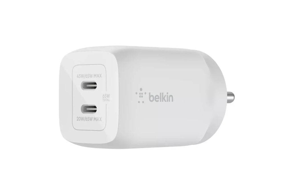Belkin 65W Dual USB-C GaN PD 3.0 Fast Charger for iPhone, iPad & MacBook - ZYYKZ Test Equipment