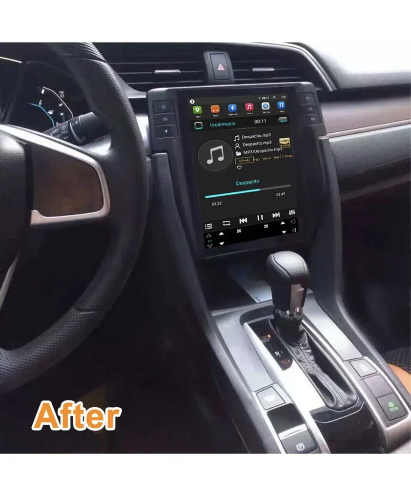 Tesla Screen 10.4" Android 13 CarPlay Multimedia Radio for Honda Civic 2016-2022 - ZYYKZ Test Equipment