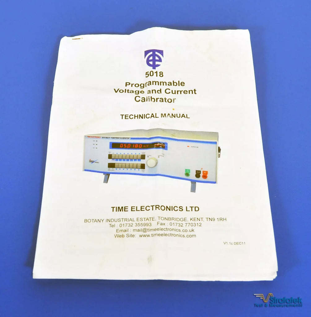Time Electronics 5018 Multi-Function Calibrator - NIST Calibrated DC Voltage Accuracy 15ppm