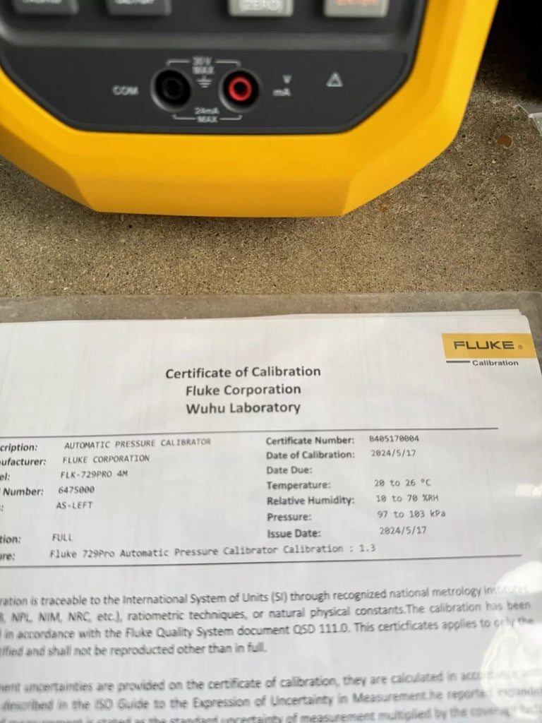 Fluke 729PRO 4M Automatic Pressure Calibrator with 4 Million Count Display - New Sealed, Calibrated 2024 - ZYYKZ Test Equipment