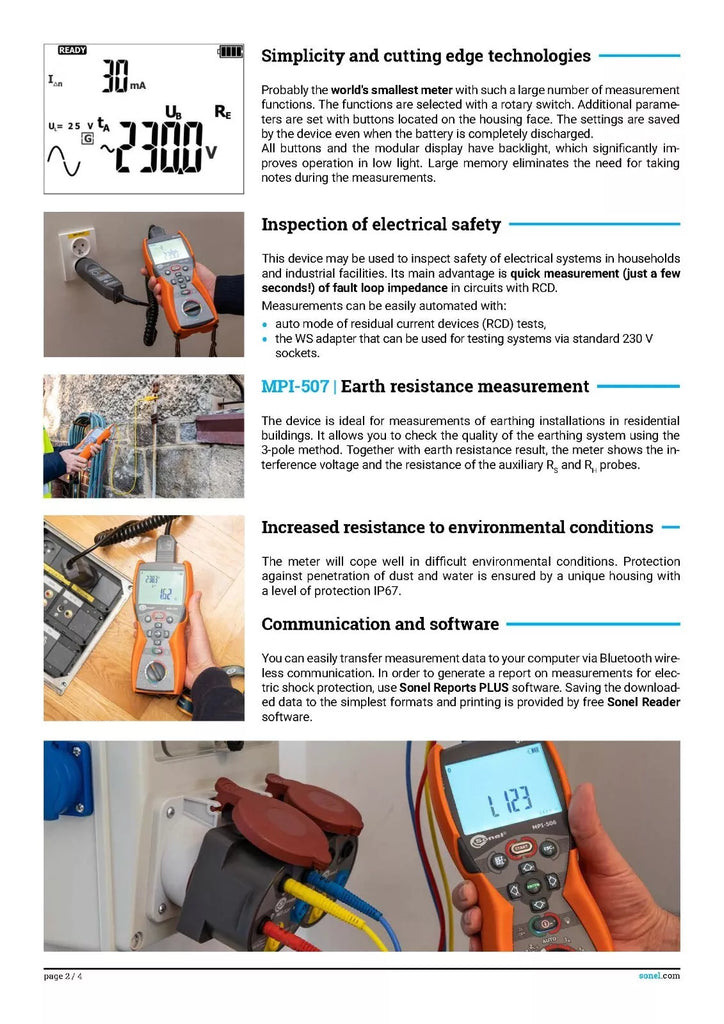 Sonel MPI-507 Multifunction Electrical Installations Meter