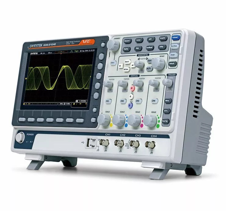 GW Instek GDS-2104E Digital Storage Oscilloscope - 100MHz, 4 Channel, 1GS/s DSO VPO