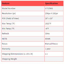 Load image into Gallery viewer, UNI-T UTi256G Pro G-Series Thermal Imager - 256x192 Resolution