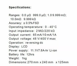 Mitton Instruments ET1000 Ground Earth Tester Resistivity Micro-Ohmmeter