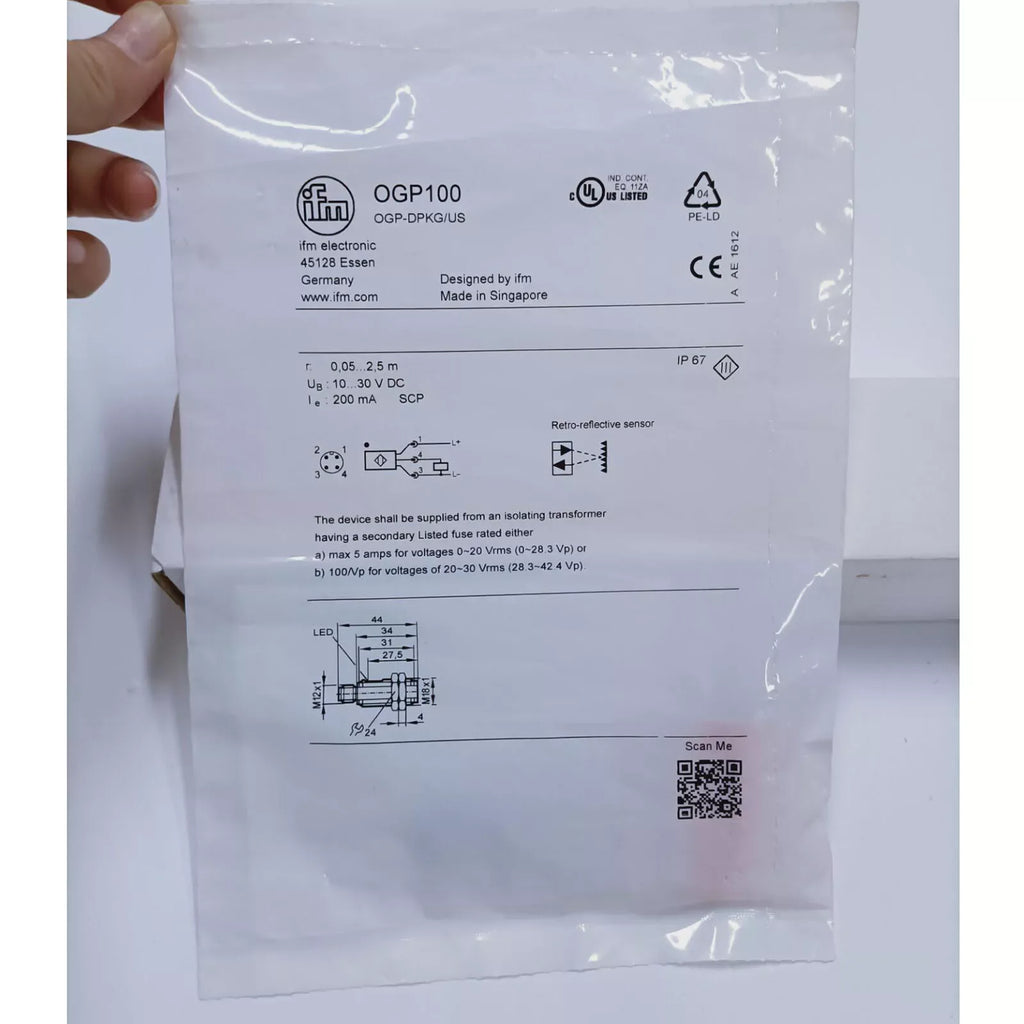 IFM OGP100 Optical Position Sensor with Fast Shipping - ZYYKZ Test Equipment