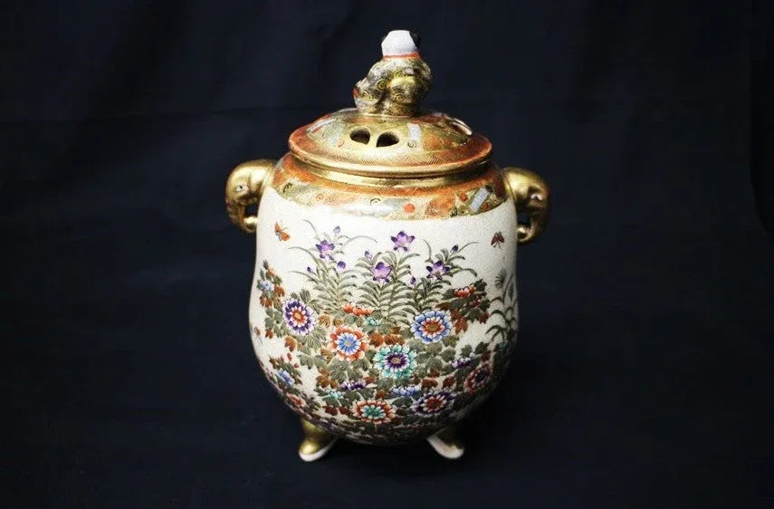 Satsuma Porcelain Incense Burner - Handcrafted Japanese Ceramic - ZYYKZ Test Equipment