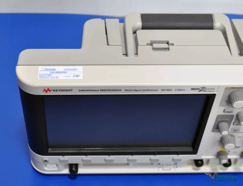 Keysight MSOX2024A Mixed Signal Oscilloscope - 200MHz, 4 Channels, 2GSa/s, NIST Calibrated