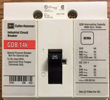 Load image into Gallery viewer, Cutler-Hammer GDB3020D 3-Pole Industrial Circuit Breaker 25A 480VAC 125/250VDC - ZYYKZ Test Equipment