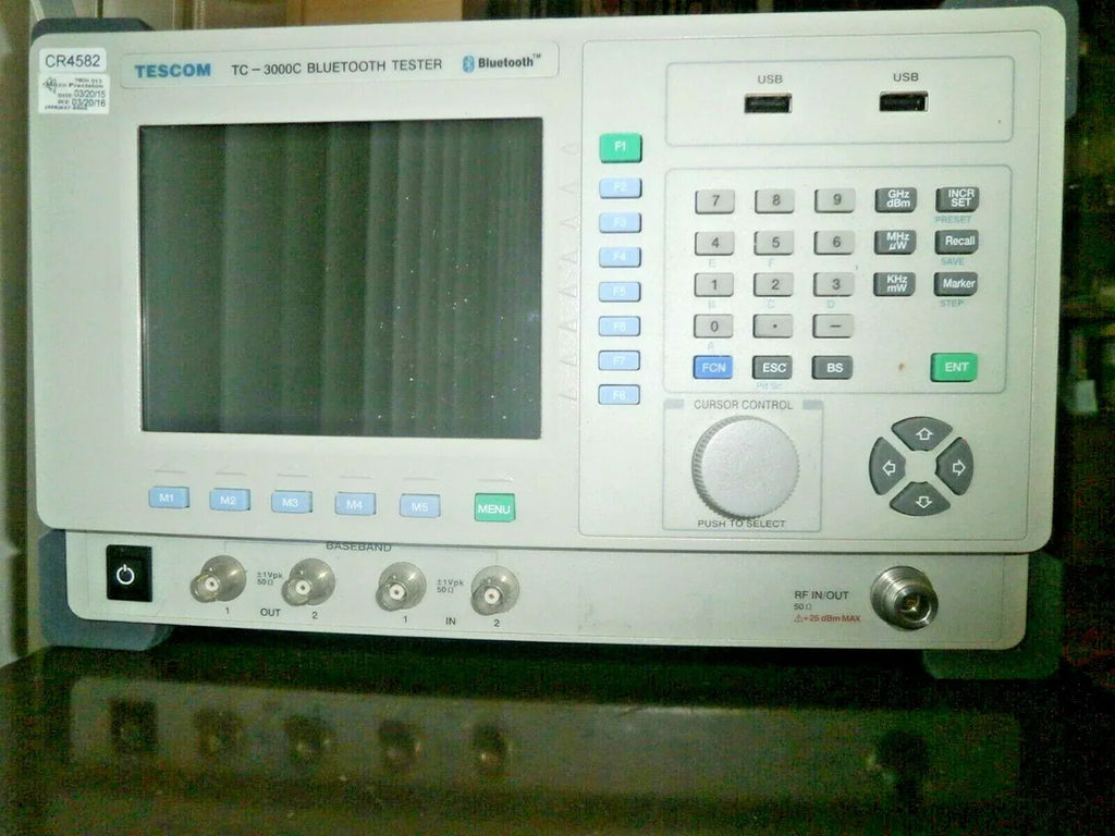 Tescom TC-3000C Bluetooth Signal Analyzer and Generator - ZYYKZ Test Equipment