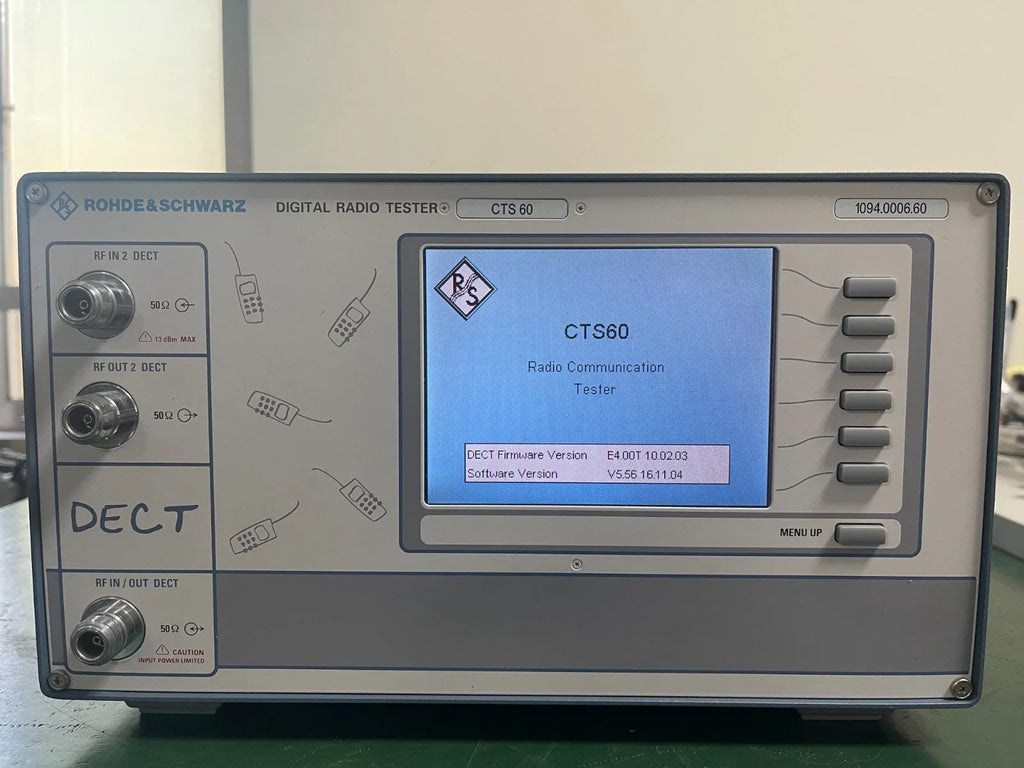 ROHDE & SCHWARZ CTS60 DECT Radio Communication Tester with Options K6 and K62 - ZYYKZ Test Equipment