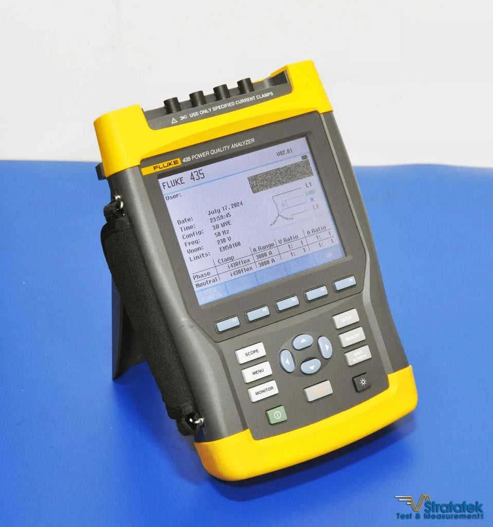 Fluke 435 Power Quality Analyzer with 3000A Flexi Current Probes - NIST Calibrated